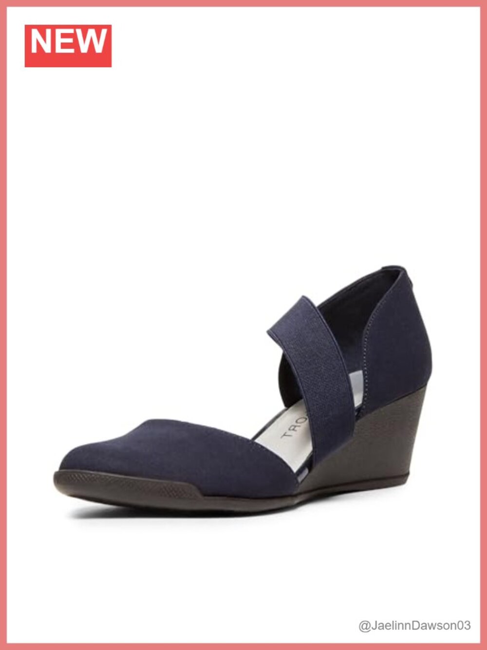 Anne Klein Tara Wedge Faux Suede Slip-On Pump Cushioned Lightweight